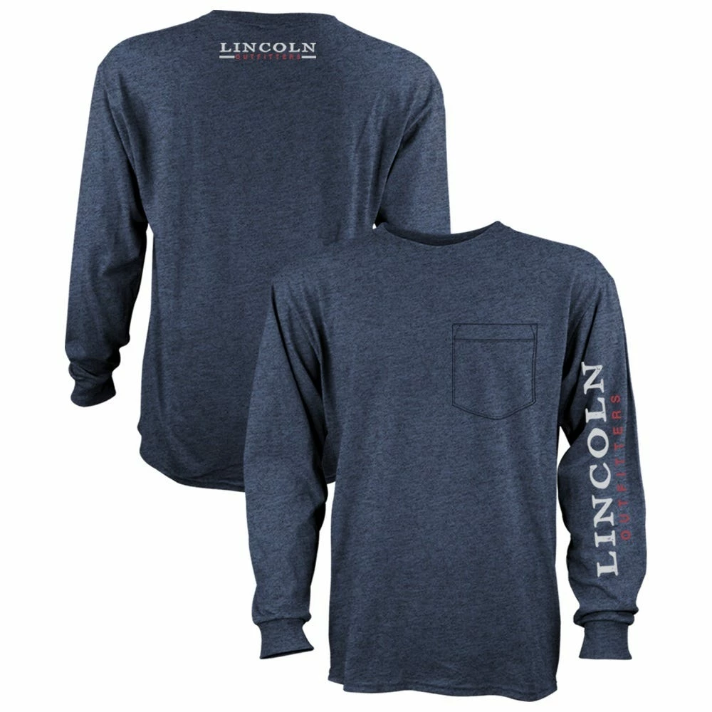Lincoln Outfitters Men's Heavyweight Long Sleeve Pocket Graphic Tee Vintage Indigo Black Heather - LOLSPK-01VIBH - Long Sleeve Shirts 3 Lincoln Outfitters Men's Heavyweight Long Sleeve Pocket Graphic Tee Vintage Indigo Black Heather - LOLSPK-01VIBH - Long Sleeve Shirts
