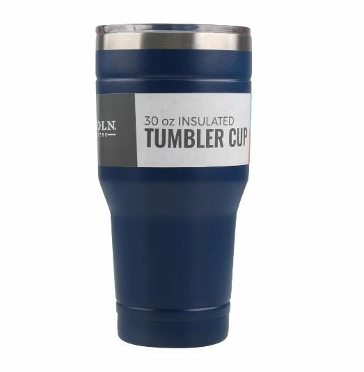 Lincoln Outfitters 30oz. Stainless Steel Dark Blue Tumbler 30LO289 - Camp Kitchen 4 Lincoln Outfitters 30oz. Stainless Steel Dark Blue Tumbler 30LO289 - Camp Kitchen - Image 2