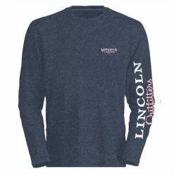 Lincoln Outfitters Ladie's Long Sleeve Logo Shirt, Vintage Indigo Black Heather - LO-LLS708-VIBH - Long Sleeve Shirts Women's