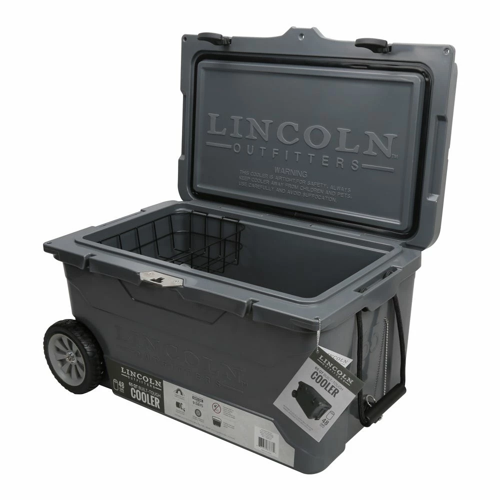 Lincoln Outfitters 65 Quart High Performance Cooler, Grey - 87-676-0204 - Coolers 6 Lincoln Outfitters 65 Quart High Performance Cooler, Grey - 87-676-0204 - Coolers - Image 4