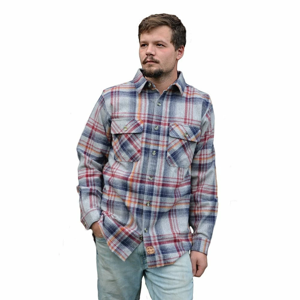 Lincoln Outfitters Men's Brawny Flannel Cloud Heather LOFB-E0400CLD - Long Sleeve Shirts 3 Lincoln Outfitters Men's Brawny Flannel Cloud Heather LOFB-E0400CLD - Long Sleeve Shirts