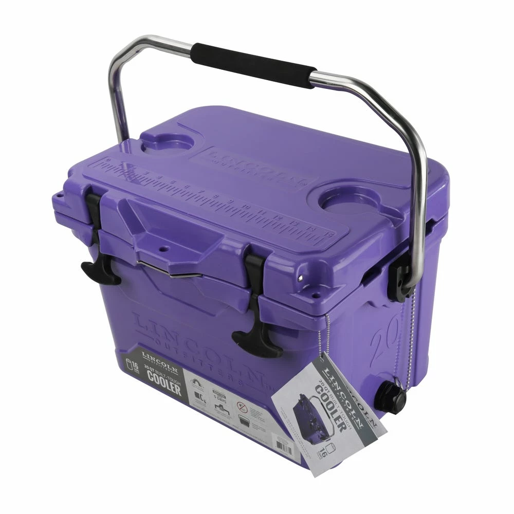 Lincoln Outfitters 20 Quart High Performance Cooler, Purple - 87-675-0204 - Coolers 6 Lincoln Outfitters 20 Quart High Performance Cooler, Purple - 87-675-0204 - Coolers - Image 4