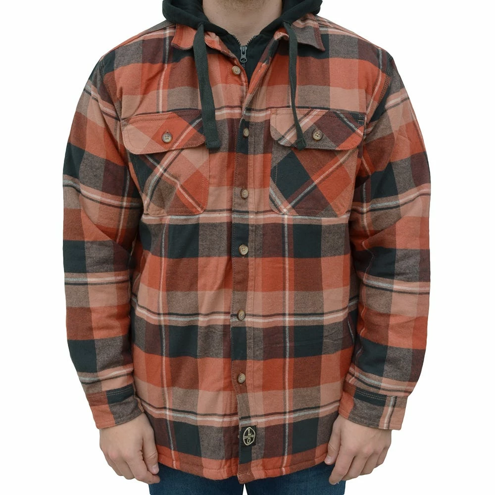 Lincoln Outfitters Men's Hooded Shirt Jacket Russet Red - LOHJ-A0417 - Jackets 3 Lincoln Outfitters Men's Hooded Shirt Jacket Russet Red - LOHJ-A0417 - Jackets