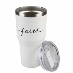 Lincoln Outfitters "Faith" 30 oz. Religious Tumbler, White - 89-644-0204 - Tumblers -Lincolne Outfitters Store 45a591717b3a04889b48a22d8769b5985c50c806 32631067 3