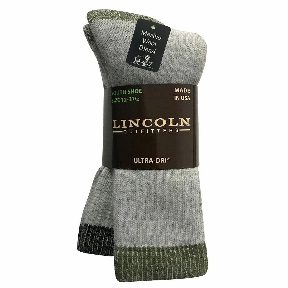 Lincoln Outfitters Boy's Merino Wool Blend Boot Sock 2 Pack Black - L2/8857-OL/BL - Socks 3 Lincoln Outfitters Boy's Merino Wool Blend Boot Sock 2 Pack Black - L2/8857-OL/BL - Socks