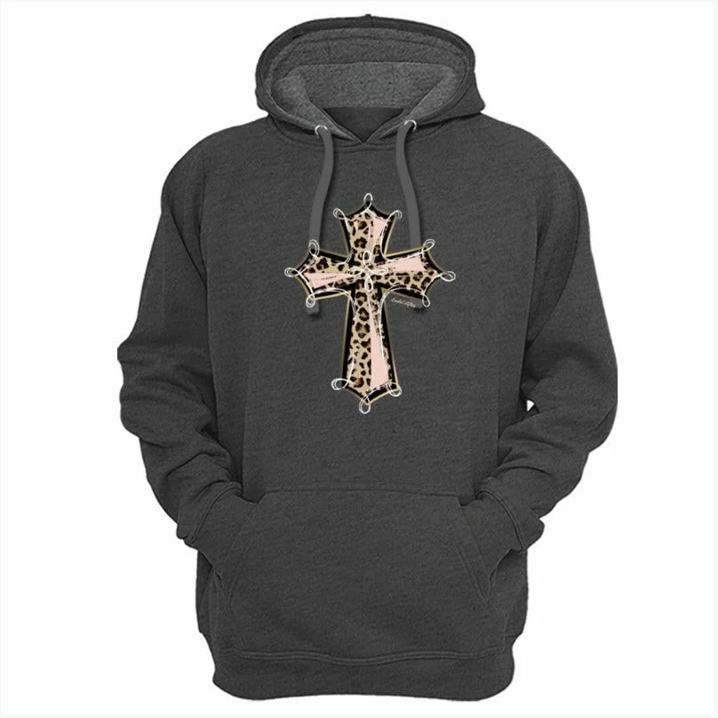 Lincoln Outfitters Cross Design Ladie's Long Sleeve Hoodie, Charcoal Heather - LO-LH27 - Hooded Sweatshirts Women's 3 Lincoln Outfitters Cross Design Ladie's Long Sleeve Hoodie, Charcoal Heather - LO-LH27 - Hooded Sweatshirts Women's