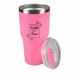Lincoln Outfitters "Faith Over Fear" 30 oz. Religious Tumbler, Pink - 89-635-0204 - Tumblers -Lincolne Outfitters Store a12a86584c037f749bd6fb7d191dadac099c93fe 32631058 3