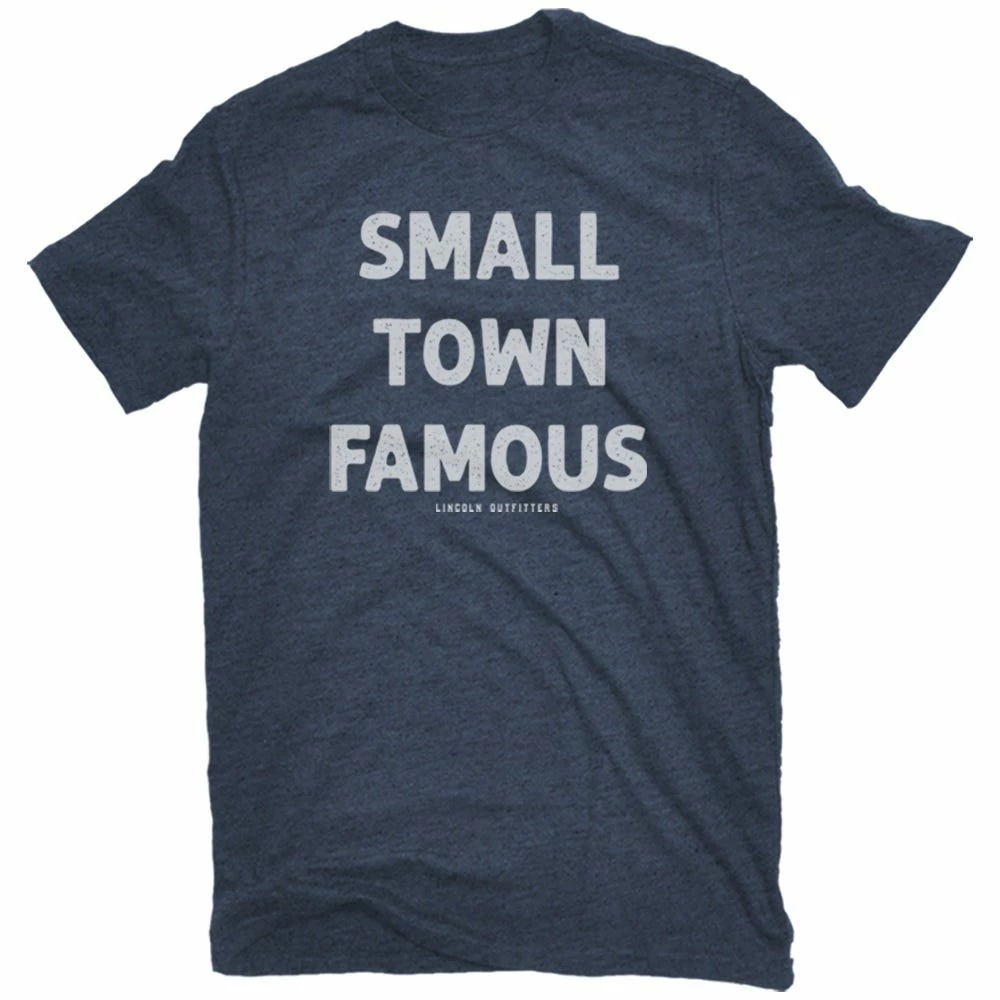 Lincoln Outfitters Men's Short Sleeve Small Town Famous T-Shirt Vintage Indigo Black Heather - LO-146-VIBH - T-Shirts 3 Lincoln Outfitters Men's Short Sleeve Small Town Famous T-Shirt Vintage Indigo Black Heather - LO-146-VIBH - T-Shirts