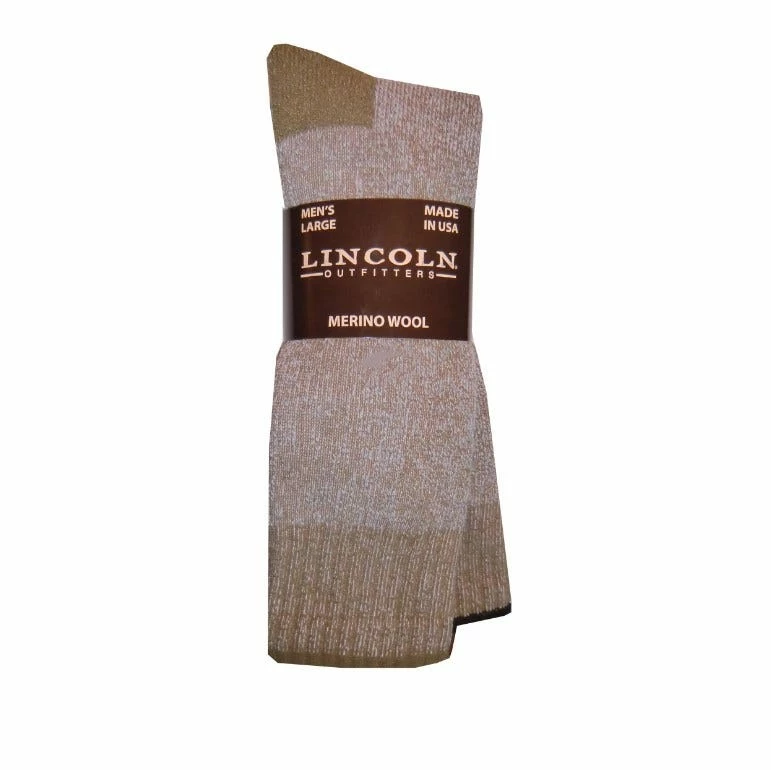 Lincoln Outfitters Men's Merino Wool Blend Marl Boot Sock 2 Pack Tan Large - L2/72516-COY-L - Socks 3 Lincoln Outfitters Men's Merino Wool Blend Marl Boot Sock 2 Pack Tan Large - L2/72516-COY-L - Socks