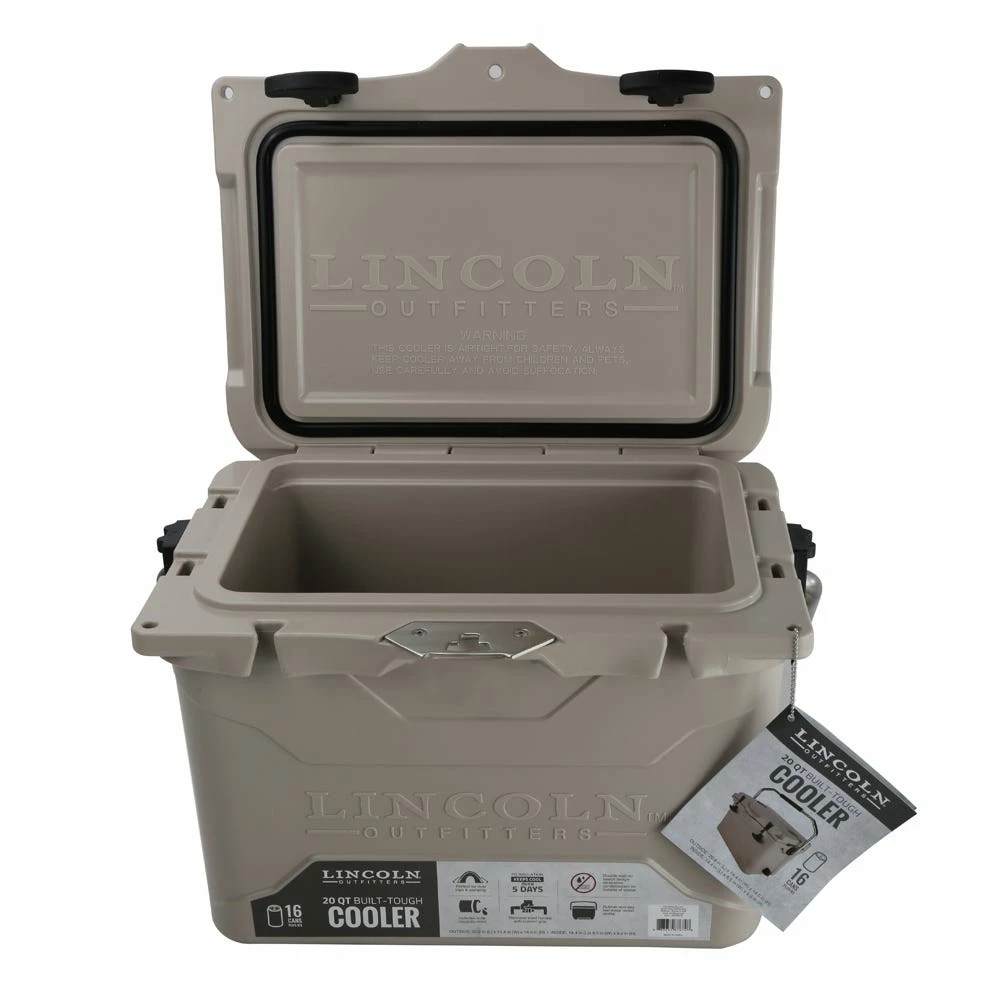 Lincoln Outfitters 20 Quart High Performance Cooler, Tan - 87-674-0204 - Coolers 5 Lincoln Outfitters 20 Quart High Performance Cooler, Tan - 87-674-0204 - Coolers - Image 3