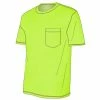 Lincoln Outfitters Men's Heavyweight Relaxed Fit Short Sleeve Pocket Tee Safety Green - LOPK-01R-SFG - Pocket T-Shirt